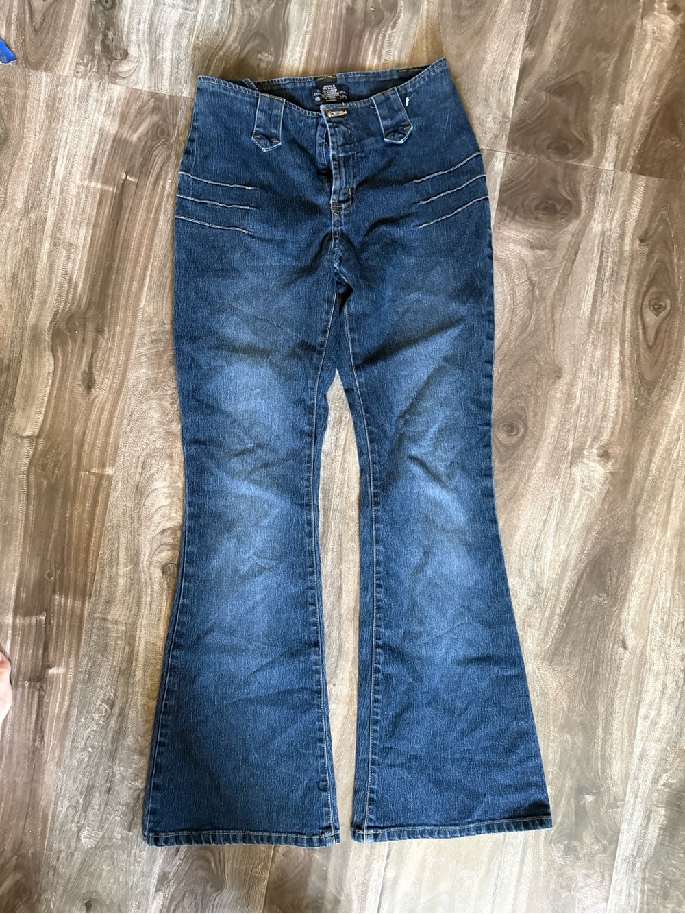 No Boundaries Dark Blue Flared Jeans for Women